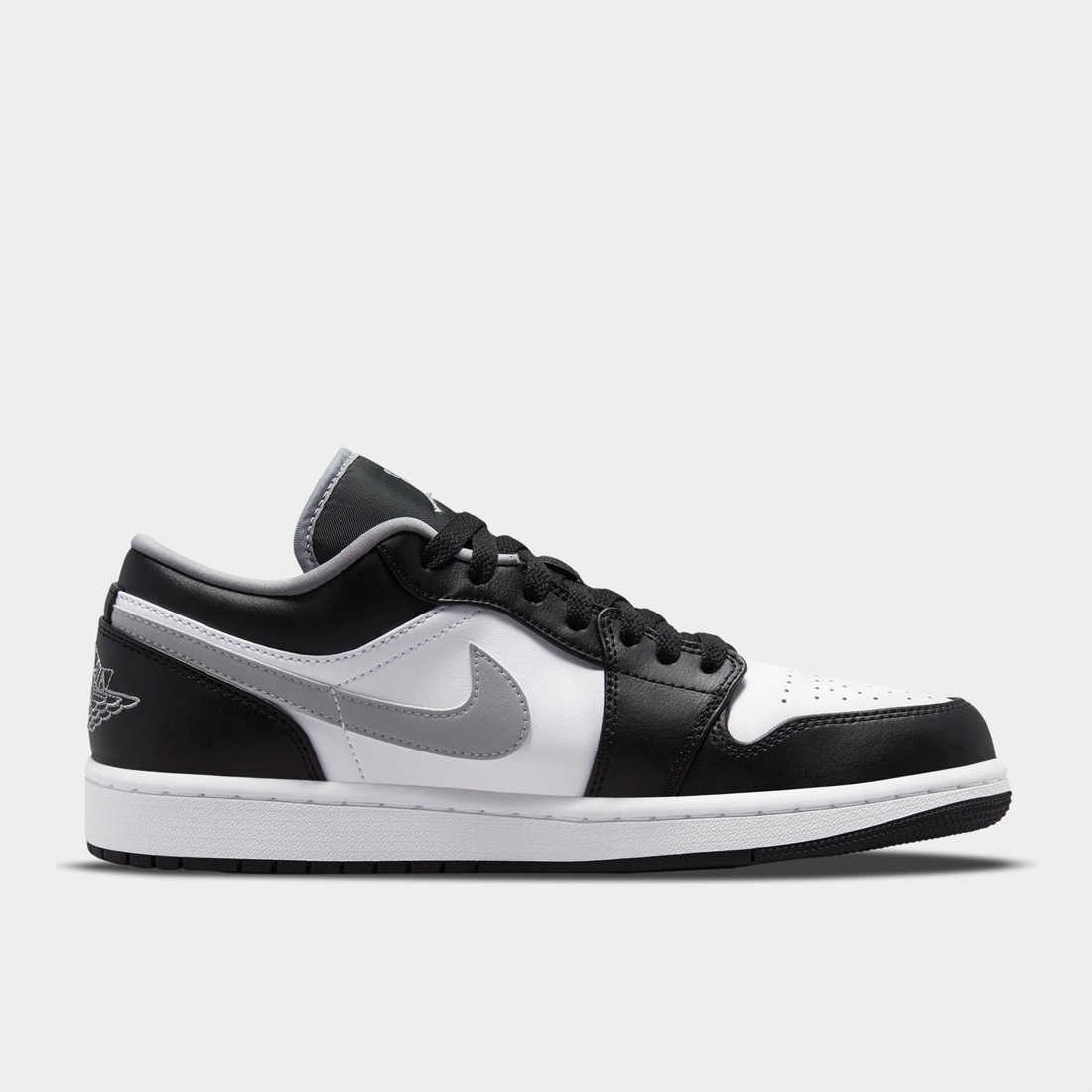 Jordan 1 Low Black / Particle Grey - White