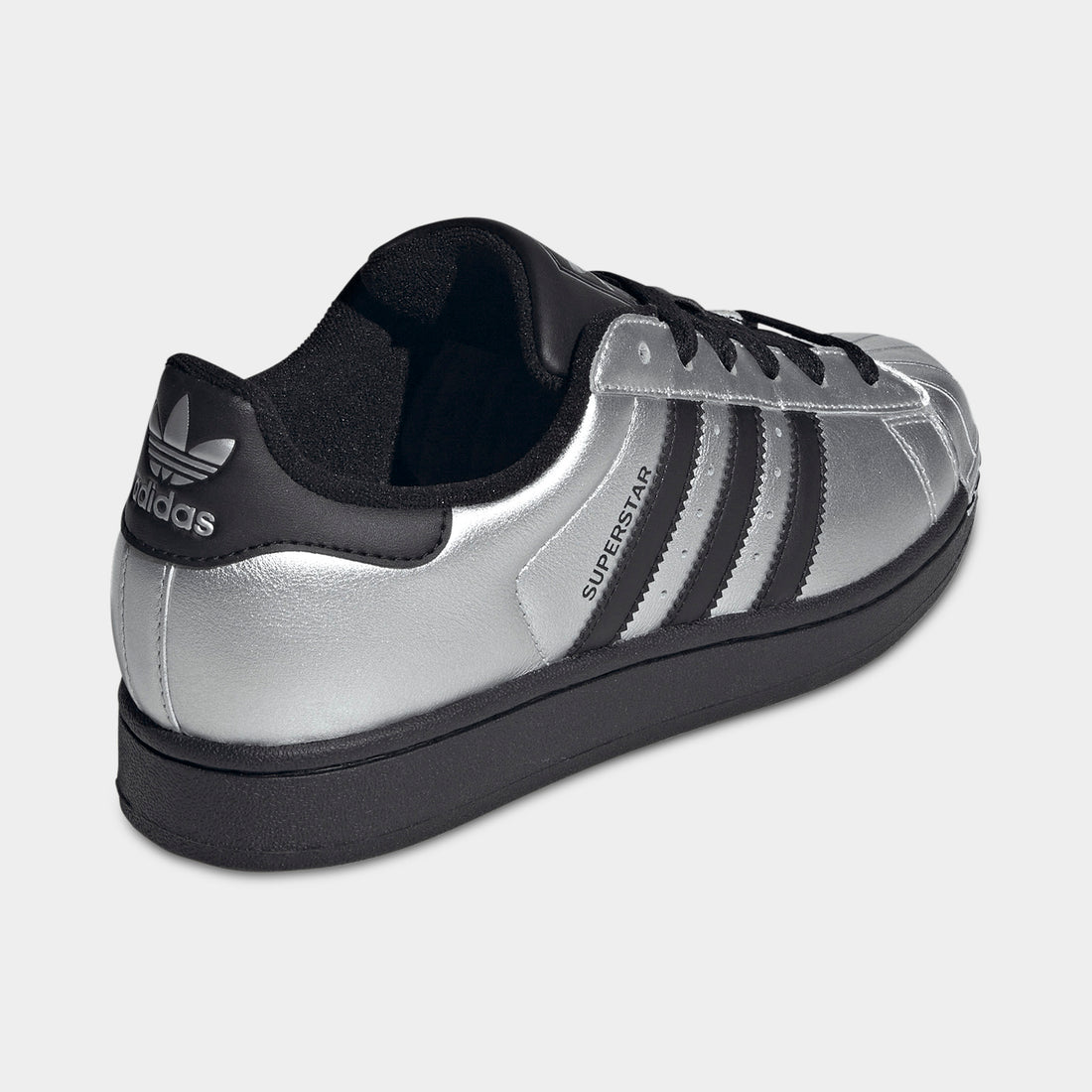 adidas Women's Superstar II Silver Metallic / Black - Black